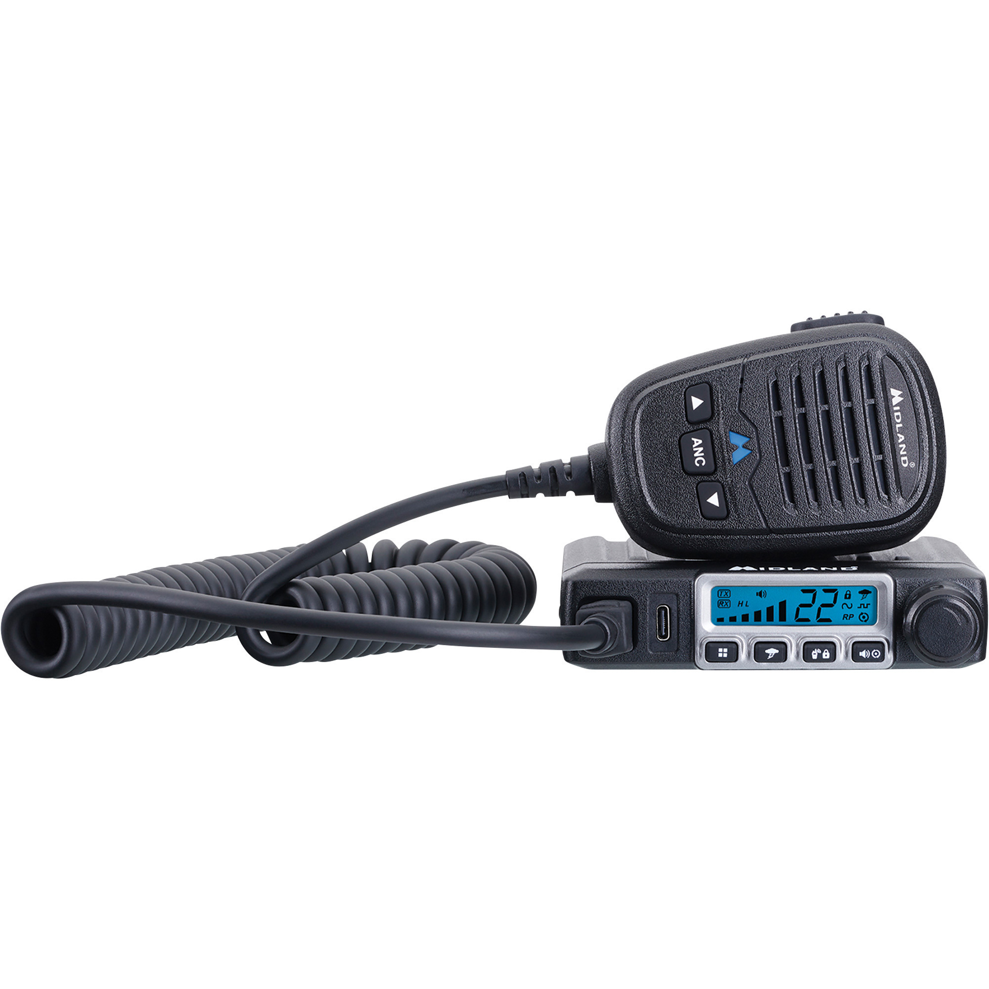 Midland Mobile Radio Bundle, 2-Way Radio, Roll Bar Mount, 6-Meter Cable and 3 dB Antenna, Model# MXT115VP3